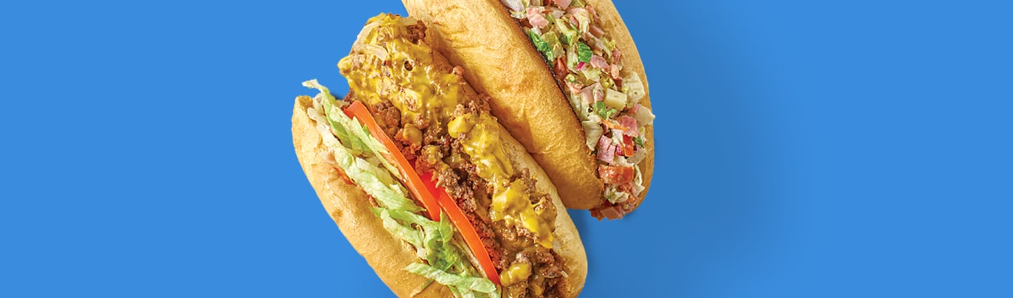 Two chopped sandwiches
