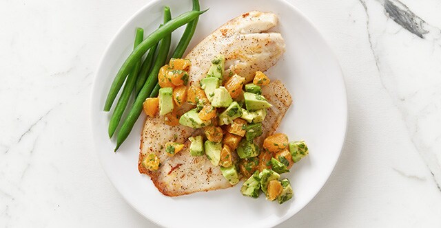 Keto Tilapia with Mandarin and Avocado Salsa