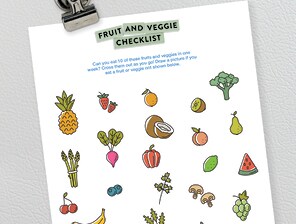 fruit and veggie chart