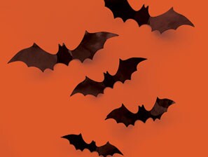 paper bats for wall decor