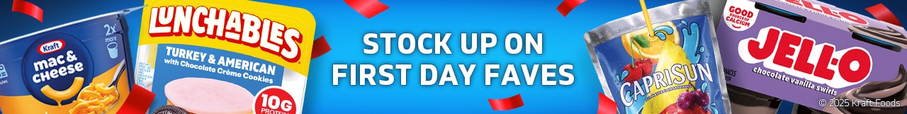 Stock up on first day faves