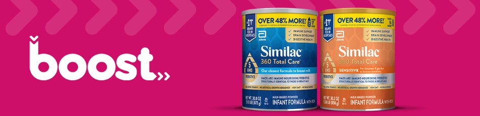 Boost saves you time and money when shopping for Similac favorites