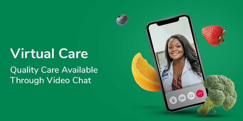 Virtual Care. Quality care available through video chat. Virtual Care. Quality care available through video chat.